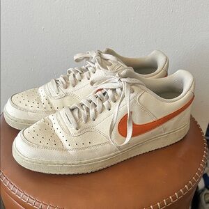 Nike Men's Sun Club Beige and Orange Sneakers